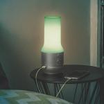 Lampa LED 3in1 Lexon Terrace, Difuzor Bluetooth, Functie Powerbank, 4000mAh, Autonomie 24h, 2xUSB-A, 1x USB-C, Gri 22 - lerato.ro