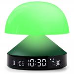 Ceas cu alarma 3in1 Lexon Mina Sunrise, Lampa LED cu 9 culori, Display Digital, 2000mAh, USB-C, Dark Green 3 - lerato.ro