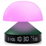 Ceas cu alarma 3in1 Lexon Mina Sunrise, Lampa LED cu 9 culori, Display Digital, 2000mAh, USB-C, Dark Green 6 - lerato.ro