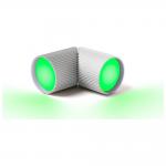 Set 2 lampi LED Ray Light, Lumina cu 7 culori, Autonomie 6h, IPX4, USB-C, Silver 6 - lerato.ro