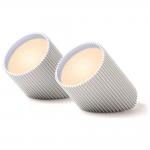 Set 2 lampi LED Ray Light, Lumina cu 7 culori, Autonomie 6h, IPX4, USB-C, Silver 11 - lerato.ro