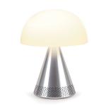 Lampa LED Lexon Mina Audio L, Difuzor Bluetooth 5W, Autonomie 24h, USB-C, Silver 3 - lerato.ro