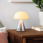 Lampa LED Lexon Mina Audio L, Difuzor Bluetooth 5W, Autonomie 24h, USB-C, Silver 6 - lerato.ro