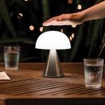 Lampa LED Lexon Mina Audio L, Difuzor Bluetooth 5W, Autonomie 24h, USB-C, Silver 9 - lerato.ro