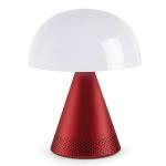 Lampa LED Lexon Mina Audio L, Difuzor Bluetooth 5W, Autonomie 24h, USB-C, Dark Red 2 - lerato.ro