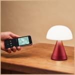 Lampa LED Lexon Mina Audio L, Difuzor Bluetooth 5W, Autonomie 24h, USB-C, Dark Red 4 - lerato.ro