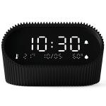 Ceas cu alarma Lexon Ray, Senzor Temperatura / Umiditate, Night Mode, Display Digital, USB-C, Negru 3 - lerato.ro