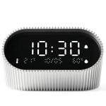 Ceas cu alarma Lexon Ray, Senzor Temperatura / Umiditate, Night Mode, Display Digital, USB-C, Silver 3 - lerato.ro