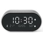 Ceas cu alarma Lexon Ray, Senzor Temperatura / Umiditate, Night Mode, Display Digital, USB-C, Silver 2 - lerato.ro