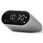 Ceas cu alarma Lexon Ray, Senzor Temperatura / Umiditate, Night Mode, Display Digital, USB-C, Silver 4 - lerato.ro