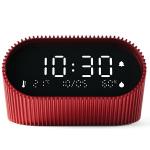 Ceas cu alarma Lexon Ray, Senzor Temperatura / Umiditate, Night Mode, Display Digital, USB-C, Rosu 3 - lerato.ro