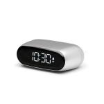 Ceas cu alarma Lexon Minut Mini, Snooze, Display Digital, Control tactil, 800mAh, USB-C, Silver 2 - lerato.ro