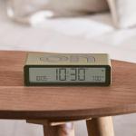 Ceas cu alarma Lexon Flip Classic, Snooze, Display Digital, 1200mAh, USB-C, Khaki 7 - lerato.ro