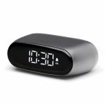 Ceas cu alarma Lexon Minut Mini, Snooze, Display Digital, Control tactil, 800mAh, USB-C, Gunmetal 2 - lerato.ro