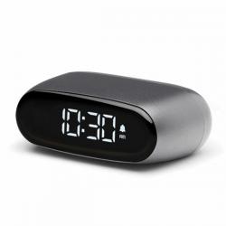 Ceas cu alarma Lexon Minut Mini, Snooze, Display Digital, Control tactil, 800mAh, USB-C, Gunmetal