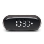 Ceas cu alarma Lexon Minut Mini, Snooze, Display Digital, Control tactil, 800mAh, USB-C, Gunmetal 3 - lerato.ro