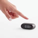 Ceas cu alarma Lexon Minut Mini, Snooze, Display Digital, Control tactil, 800mAh, USB-C, Gunmetal 6 - lerato.ro