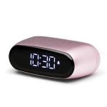 Ceas cu alarma Lexon Minut Mini, Snooze, Display Digital, Control tactil, 800mAh, USB-C, Roz 2 - lerato.ro