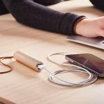 Baterie externa portabila Lexon Fine Tube 2, 3000 mAh, 1A, 1x USB-A, 1x USB-C, Gold 7 - lerato.ro