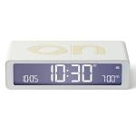 Ceas cu alarma Lexon Flip Classic, Snooze, Display Digital, 1200mAh, USB-C, Alb 2 - lerato.ro