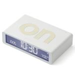 Ceas cu alarma Lexon Flip Classic, Snooze, Display Digital, 1200mAh, USB-C, Alb 4 - lerato.ro