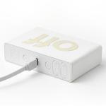 Ceas cu alarma Lexon Flip Classic, Snooze, Display Digital, 1200mAh, USB-C, Alb 6 - lerato.ro