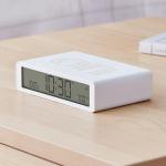 Ceas cu alarma Lexon Flip Classic, Snooze, Display Digital, 1200mAh, USB-C, Alb 9 - lerato.ro