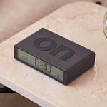 Ceas cu alarma Lexon Flip Classic, Snooze, Display Digital, 1200mAh, USB-C, Dark Gray 6 - lerato.ro