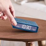 Ceas cu alarma Lexon Flip Classic, Snooze, Display Digital, 1200mAh, USB-C, Dark Blue 7 - lerato.ro