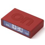 Ceas cu alarma Lexon Flip Classic, Snooze, Display Digital, 1200mAh, USB-C, Rosu 4 - lerato.ro