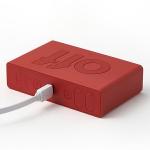 Ceas cu alarma Lexon Flip Classic, Snooze, Display Digital, 1200mAh, USB-C, Rosu 6 - lerato.ro