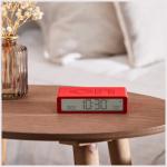 Ceas cu alarma Lexon Flip Classic, Snooze, Display Digital, 1200mAh, USB-C, Rosu 7 - lerato.ro