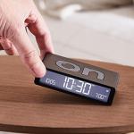 Ceas cu alarma Lexon Flip Classic, Snooze, Display Digital, 1200mAh, USB-C, Negru 9 - lerato.ro