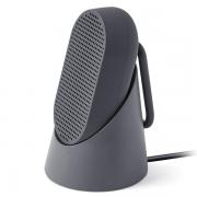 Boxa portabila wireless Lexon Mino T cu suport si carabina, 5W, Bluetooth 4.2, Autonomie 5h, 800mAh, USB-C, IPX4, Gri