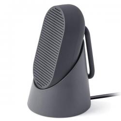 Boxa portabila wireless Lexon Mino T cu suport si carabina, 5W, Bluetooth 4.2, Autonomie 5h, 800mAh, USB-C, IPX4, Gri