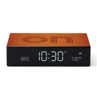 Ceas cu alarma Lexon Flip Premium, Snooze, Display Digital, Luminozitate ajustabila, USB-C, Portocaliu