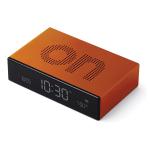 Ceas cu alarma Lexon Flip Premium, Snooze, Display Digital, Luminozitate ajustabila, USB-C, Portocaliu 4 - lerato.ro