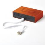 Ceas cu alarma Lexon Flip Premium, Snooze, Display Digital, Luminozitate ajustabila, USB-C, Portocaliu 6 - lerato.ro