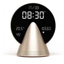 Sisteme, Kit-uri si Senzori Smart Home, Ceas cu alarma Lexon Conic, Display Digital, Difuzor Bluetooth 5W, 2000mAh, Autonomie 8h, USB-C, Gold, lerato.ro