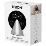 Ceas cu alarma Lexon Conic, Display Digital, Difuzor Bluetooth 5W, 2000mAh, Autonomie 8h, USB-C, Albastru 6 - lerato.ro