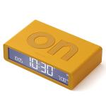 Ceas cu alarma Lexon Flip Classic, Snooze, Display Digital, 1200mAh, USB-C, Galben 4 - lerato.ro
