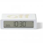 Ceas cu alarma Lexon Flip Mini, Display Digital, Autonomie 6 luni, USB-C, Alb 3 - lerato.ro