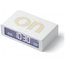 Ceas cu alarma Lexon Flip Mini, Display Digital, Autonomie 6 luni, USB-C, Alb