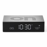 Ceas cu alarma Lexon Flip Premium, Snooze, Display Digital, Luminozitate ajustabila, USB-C, Silver 2 - lerato.ro