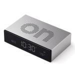 Ceas cu alarma Lexon Flip Premium, Snooze, Display Digital, Luminozitate ajustabila, USB-C, Silver 4 - lerato.ro