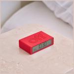 Ceas cu alarma Lexon Flip Mini, Display Digital, Autonomie 6 luni, USB-C, Rosu 8 - lerato.ro