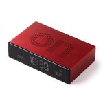 Ceas cu alarma Lexon Flip Premium, Snooze, Display Digital, Luminozitate ajustabila, USB-C, Rosu 4 - lerato.ro
