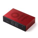 Ceas cu alarma Lexon Flip Premium, Snooze, Display Digital, Luminozitate ajustabila, USB-C, Rosu 5 - lerato.ro
