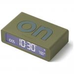 Ceas cu alarma Lexon Flip Mini, Display Digital, Autonomie 6 luni, USB-C, Khaki 2 - lerato.ro