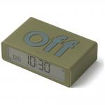 Ceas cu alarma Lexon Flip Mini, Display Digital, Autonomie 6 luni, USB-C, Khaki 5 - lerato.ro